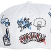 MITCHELL & NESS NBA PHILADELPHIA 76ERS HAND DRAWN SNAPBACK NBA WHITE