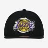 MITCHELL & NESS LOS ANGELES LAKERS Mens High Crown Structured Snapback Black/YELLOW