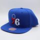 MITCHELL & NESS PHILADELPHIA 76ERS Mens High Crown Structured Snapback Blue