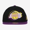 MITCHELL & NESS LOS ANGELES LAKERS Mens High Crown Structured Snapback Black / Purple