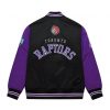 Mitchell & Ness NBA Primetime Heavyweight Satin Jacket Vintage Logo Toronto Raptors Black