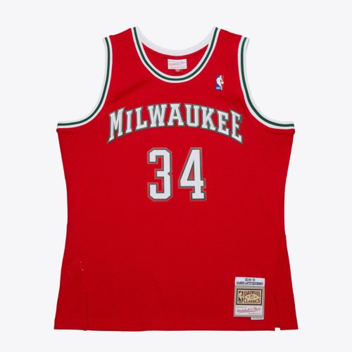 Mitchell & Ness NBA Dark Alternate Jersey Bucks 2014 Giannis Anteokounmpo Red L