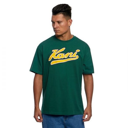 KARL KANI COLLEGE TEE GREEN/YELLOW