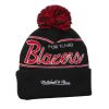 MITCHELL & NESS PORTLAND TRAIL BLAZERS SCRIPT POM BEANIE HWC Knit Pom - Cuff Black