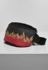 MISTER TEE FLAME PRINT LEATHER IMITATION HIP BAG BLACK/RED