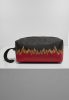 MISTER TEE FLAME PRINT COSMETIC POUCH BLACK/RED