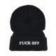 MISTER TEE FUCK OFF BEANIE BLACK/WHITE