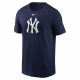 NIKE MLB FUSE LARGE LOGO COTTON TEE NEW YORK YANKEES MIDNIGHT NAVY M