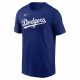 NIKE MLB FUSE WORDMARK COTTON TEE LOS ANGELES DODGERS RUSH BLUE XL