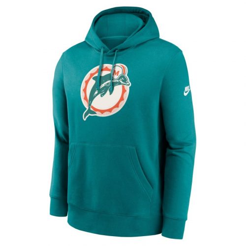 Nike NFL Miami Dolphins Club Fleece Pullover Hoodie Mardi Gras