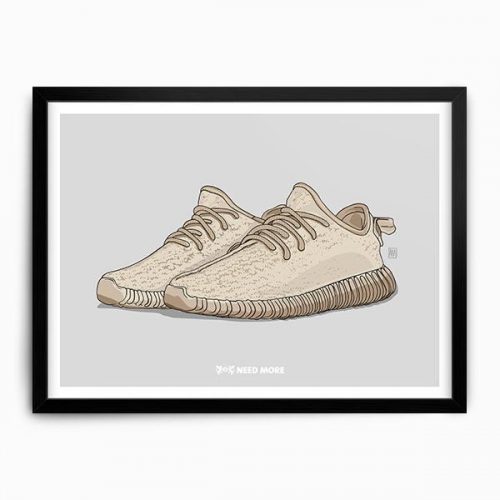 Need More Adidas Yeezy Boost 350 Oxford Tan Art Print  300 x 400 mm