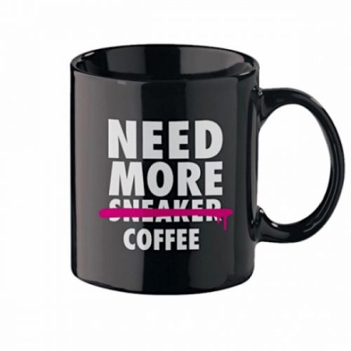 Need More SNEAKER COFFEE MUG BLACK/PINK