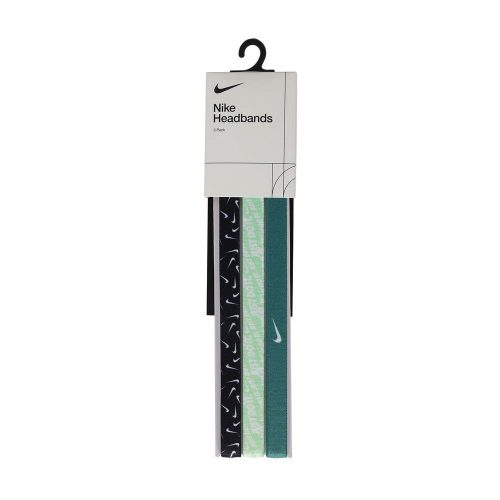 NIKE HEADBANDS 3 PK PRINTED BLACK/VAPOR GREEN/WHITE