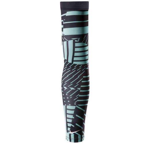 NIKE PRO PRINTED ARM SLEEVES LIGHT AQUA/BLACK/WHITE