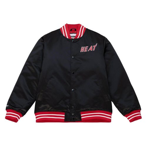 MITCHELL & NESS MIAMI HEAT Mens Jacket - Button Front Black