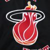 MITCHELL & NESS MIAMI HEAT Mens Jacket - Button Front Black