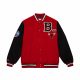 MITCHELL & NESS CHICAGO BULLS NBA TEAM LEGACY VARSITY JACKET RED/BLACK L