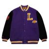 MITCHELL & NESS LOS ANGELES LAKERS NBA TEAM LEGACY VARSITY JACKET PURPLE/BLACK XXL