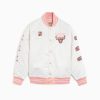 MITCHELL & NESS CHICAGO BULLS NBA NEOPOLITAN SATIN JACKET WHITE 4XL