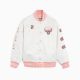 MITCHELL & NESS CHICAGO BULLS NBA NEOPOLITAN SATIN JACKET WHITE 3XL