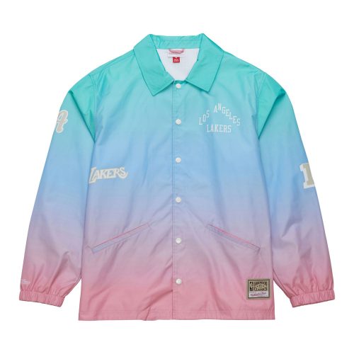 MITCHELL & NESS NBA STATESIDE PASTEL COACHES JACKET Los Angeles Lakers Teal XXL