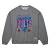 MITCHELL & NESS 90s Reflective Heather Crewneck Sweatshirt Chicago Bulls Grey XXL