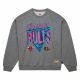 MITCHELL & NESS 90s Reflective Heather Crewneck Sweatshirt Chicago Bulls Grey XL