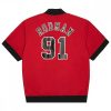 MITCHELL & NESS CHICAGO BULLS NBA OFF COURT SS N&N WARM UP JACKET DENNIS RODMAN SCARLET XL