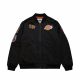 MITCHELL & NESS LOS ANGELES LAKERS NBA SATIN BOMBER JACKET BLACK M