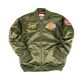 MITCHELL & NESS LOS ANGELES LAKERS NBA SATIN BOMBER JACKET OLIVE S