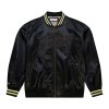 MITCHELL & NESS NBA STATESIDE PASTEL BOMBER JACKET Golden State Warriors Black XL