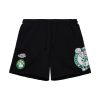 MITCHELL & NESS NBA POSTGAME FLEECE SHORTS VINTAGE LOGO BOSTON CELTICS BLACK XXL