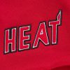 MITCHELL & NESS NBA POSTGAME FLEECE SHORTS VINTAGE LOGO MIAMI HEAT RED S