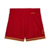 MITCHELL & NESS NBA FASHION NEON MESH SHORTS VINTAGE LOGO Chicago Bulls Scarlet L