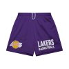 Mitchell & Ness NBA Gameday Mesh 7In Shorts Vintage Logo Los Angeles Lakers Purple XL