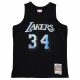 MITCHELL & NESS SHAQUILLE O'NEAL LOS ANGELES LAKERS IRIDESCENT SWINGMAN JERSEY BLACK