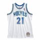 MITCHELL & NESS MINNESOTA TIMBERWOLVES KEVIN GARNETT 1995-96 #21 SWINGMAN JERSEY WHITE