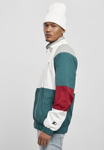 STARTER STARTER COLOR BLOCK RETRO JACKET RETRO GRN/WHT/BRICK RD/GRY