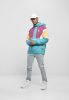 STARTER STARTER COLOR BLOCK HALF ZIP RETRO JACKET LAKE BLUE/S PNK/BY/WHT