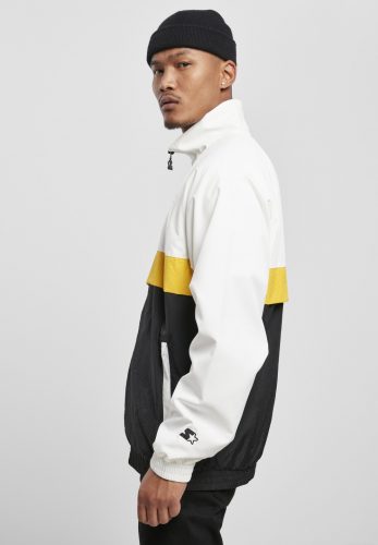 STARTER STARTER THREE TONED JOGGING JACKET WHITE/BLACK/GOLDEN