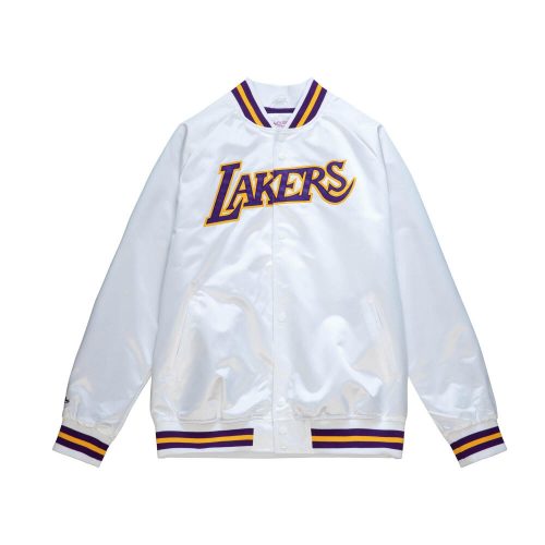 MITCHELL & NESS LOS ANGELES LAKERS Lightweight Satin Jacket White