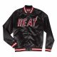 MITCHELL & NESS NBA MIAMI HEAT LIGHTWEIGHT SATIN JACKET BLACK