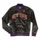 MITCHELL & NESS NBA NEW YORK KNICKS LIGHTWEIGHT SATIN JACKET BLACK