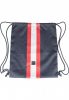 URBAN CLASSICS STRIPED GYM BAG NAVY/FIRE RED/WHITE