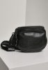 URBAN CLASSICS IMITATION LEATHER CROSSOVER BAG BLACK