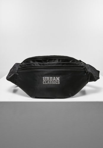 URBAN CLASSICS RECYCLED RIBSTOP DOUBLE ZIP SHOULDER BAG BLACK