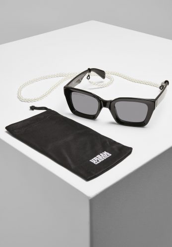 URBAN CLASSICS SUNGLASSES POROS WITH CHAIN BLACK/BLACK