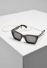 URBAN CLASSICS SUNGLASSES POROS WITH CHAIN BLACK/BLACK