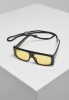 URBAN CLASSICS SUNGLASSES RAJA WITH STRAP BLACK/YELLOW