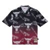 MITCHELL & NESS NBA DESTINATION LEISURE BUTTON UP SHIRT Chicago Bulls Red 4XL